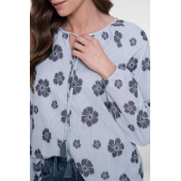 Geisha Top Light Blue Navy